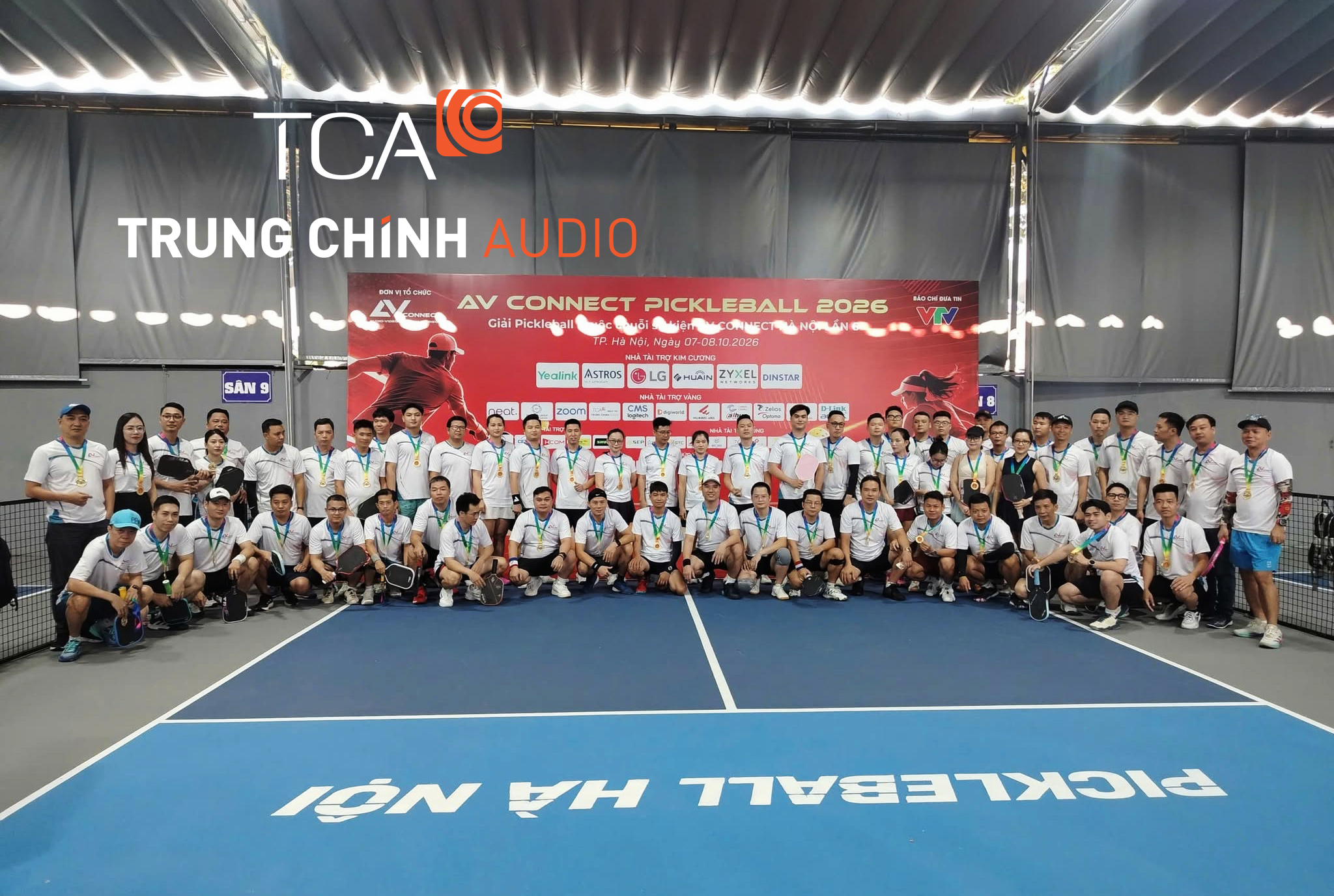 Đông đảo đội ngũ tham dự giải Pickle Ball giao lưu AV Connect 2026