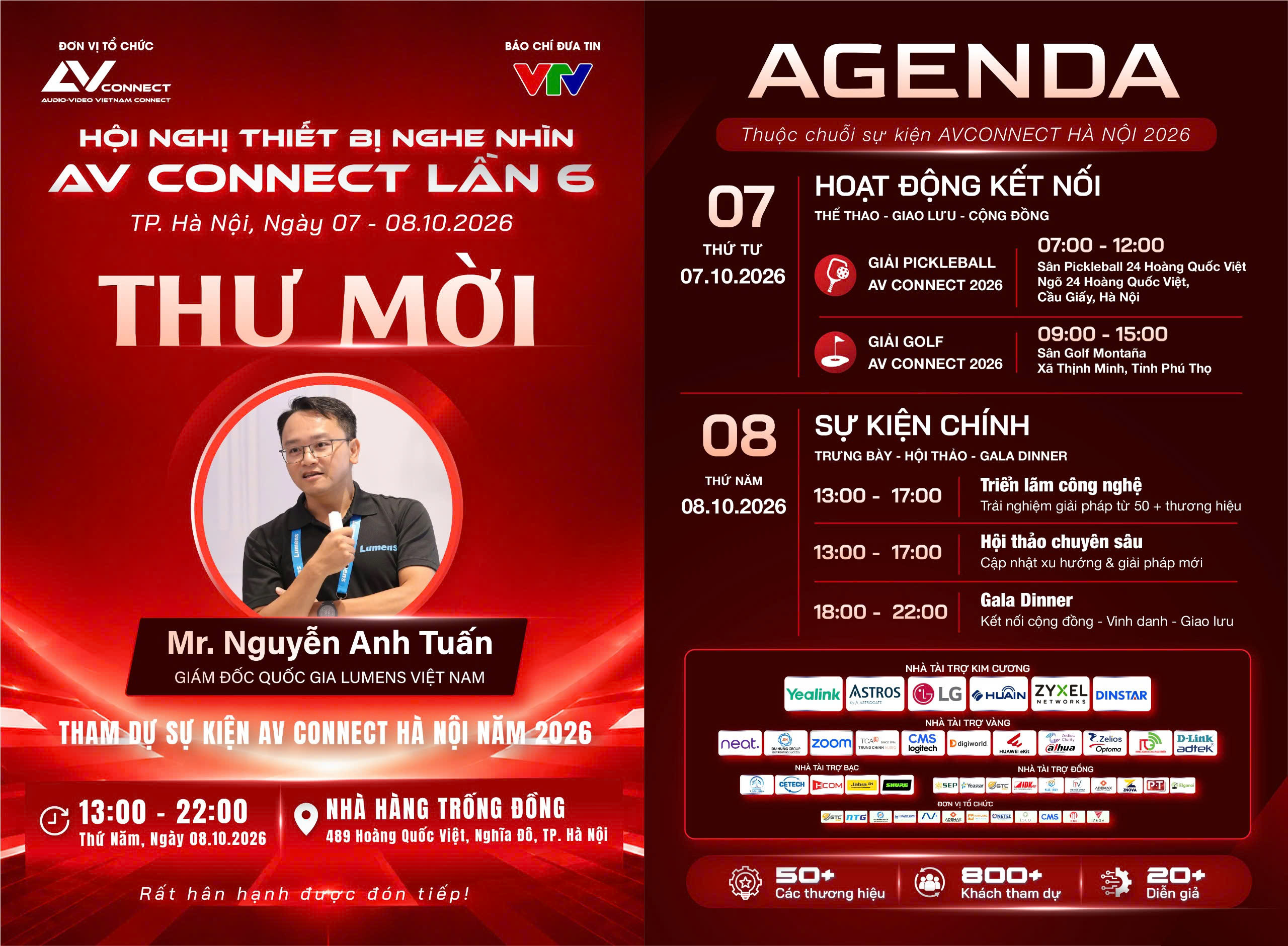 Thư mời AV Connect 2026 - Nguyễn Anh Tuấn - đại diện Lumens Việt Nam