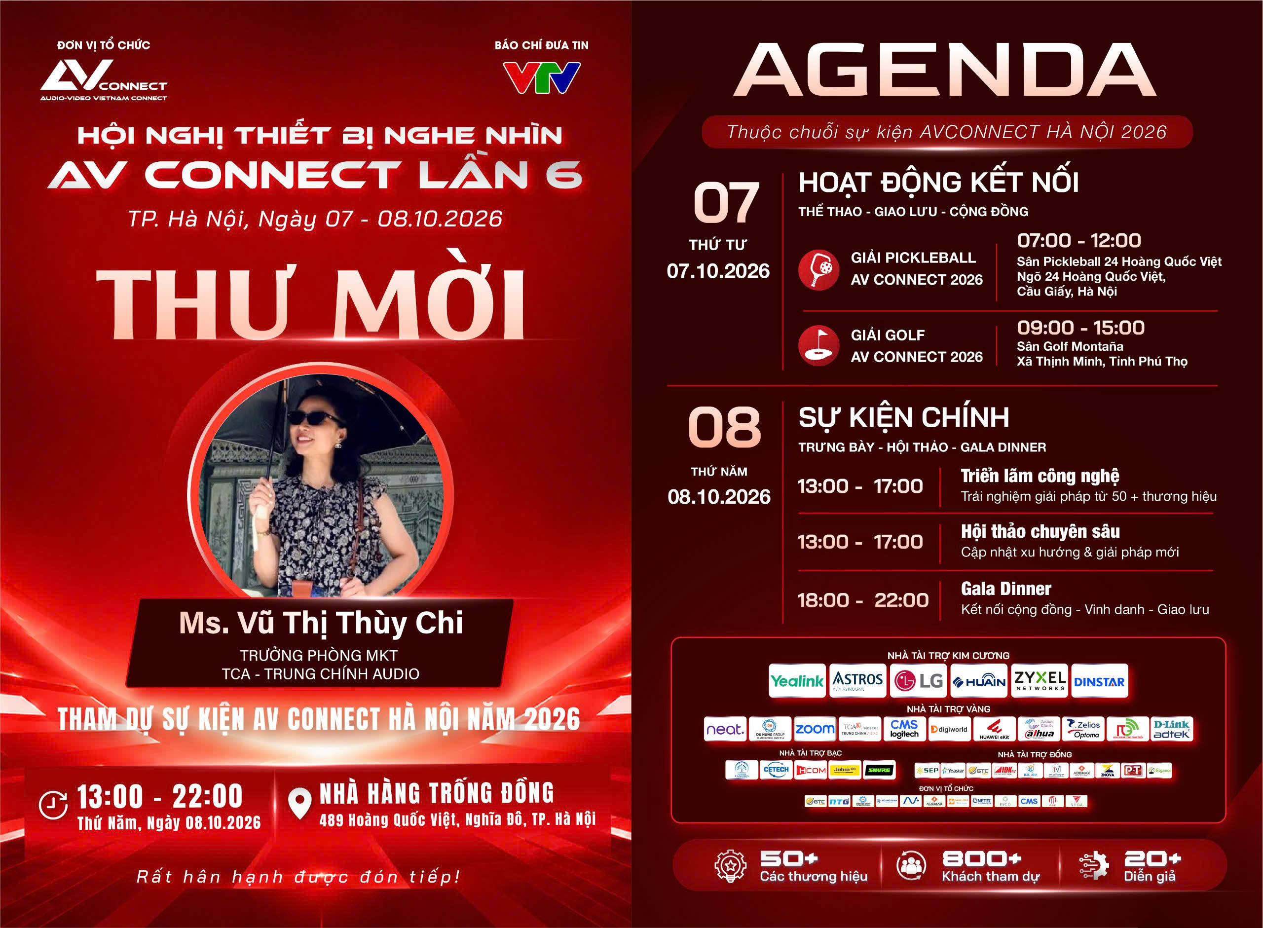 Thư mời AV Connect 2026 - Vũ Thị Thùy Chi - Trưởng phòng Marketing - Trung Chính Audio